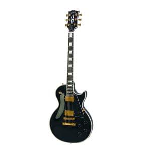Gibson Les Paul Custom Gold Hardware LPCEBGH1 Ebony Electric Guitar